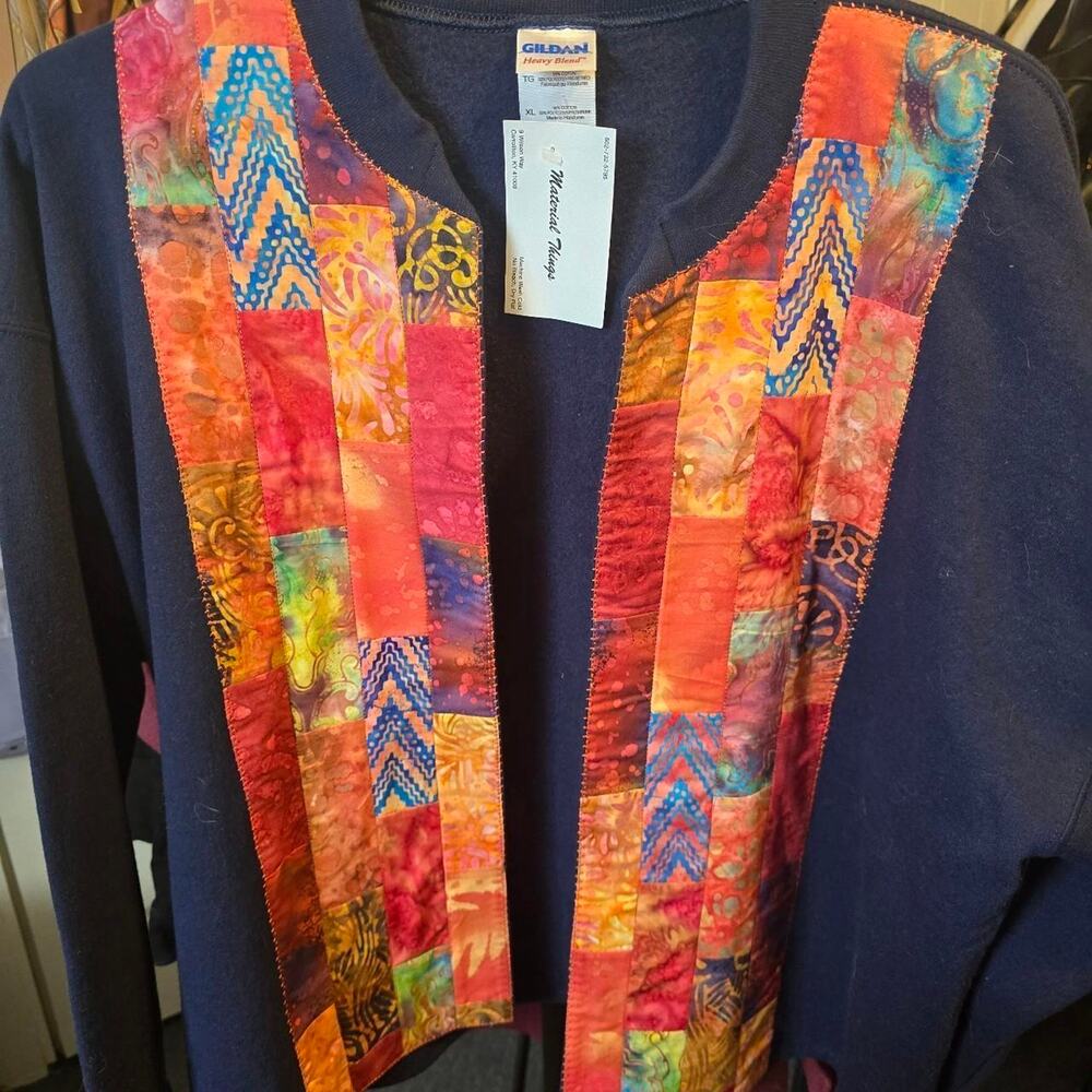 Multicoloured Patchwork Sweater With A Boho Vibe - image 2